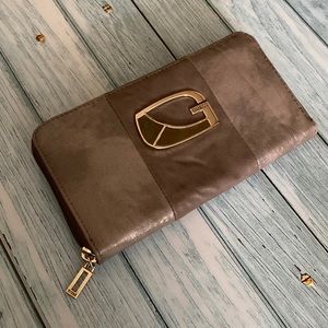 GUESS gray and silver wallet, barely used